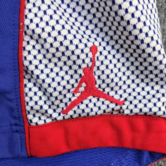 Nike Boys Dri Fit Jordan Athletic Shorts Blue Size L Jumpman Logo - Picture 13 of 16